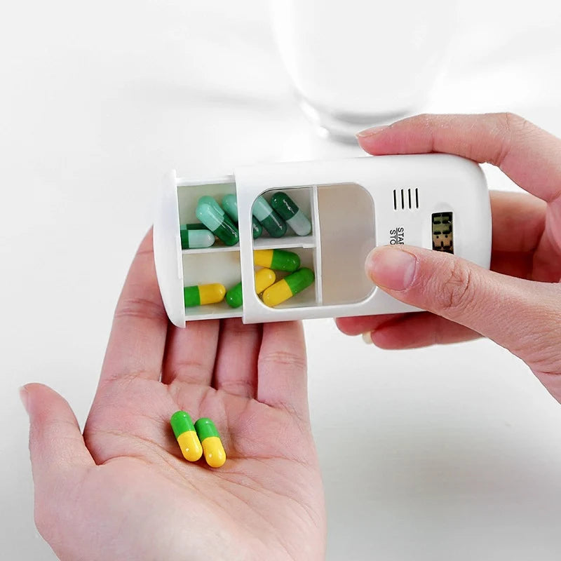 Mini Portable Pill Reminder Drug Alarm Timer Electronic Box Organizer